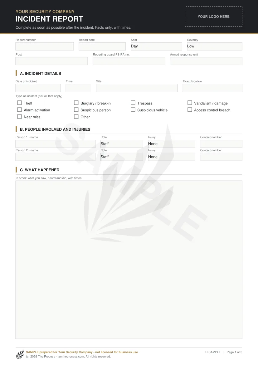 Incident report (fillable PDF)